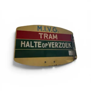 Original M.I.V.G. Tram-Haltestellenschild (Belgien)
